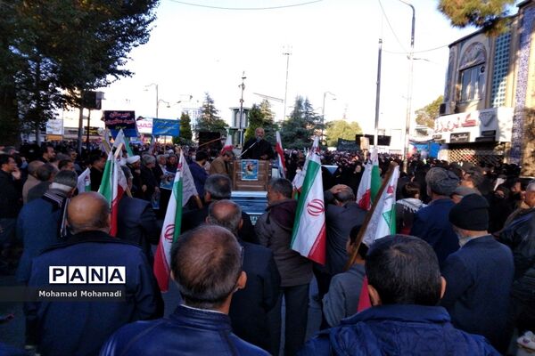 تشییع باشکوه شهید بسیجی مدافع امنیت حسن براتی در کاشمر
