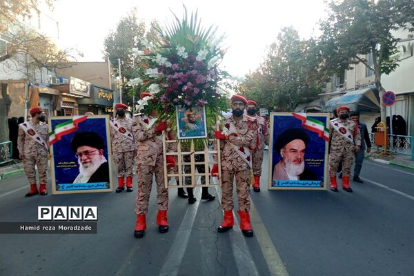 تشییع باشکوه شهید بسیجی مدافع امنیت حسن براتی در کاشمر