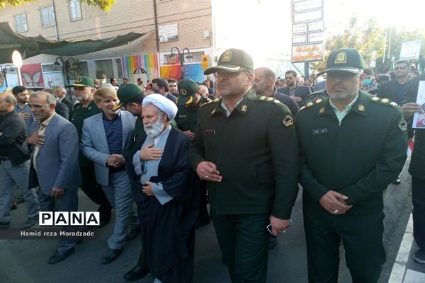 تشییع باشکوه شهید بسیجی مدافع امنیت حسن براتی در کاشمر