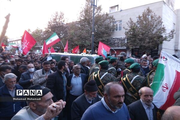 تشییع باشکوه شهید بسیجی مدافع امنیت حسن براتی در کاشمر
