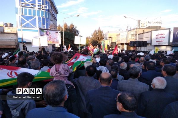 تشییع باشکوه شهید بسیجی مدافع امنیت حسن براتی در کاشمر