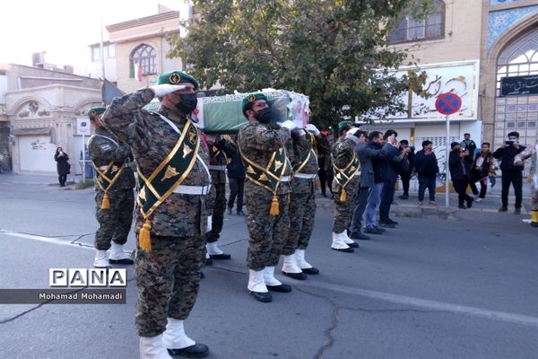 تشییع باشکوه شهید بسیجی مدافع امنیت حسن براتی در کاشمر