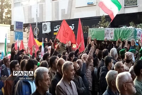 تشییع باشکوه شهید بسیجی مدافع امنیت حسن براتی در کاشمر