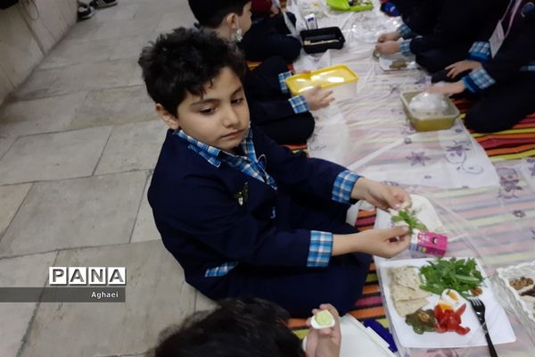 برگزاری مراسم صبحانه سلامت در دبستان احمد معینی منطقه ۱۳