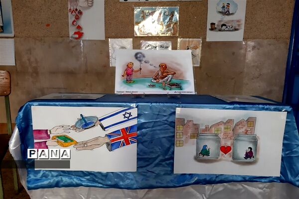 برپایی نمایشگاه مبارزه با آسیب‌های اجتماعی در مدرسه مهربانان