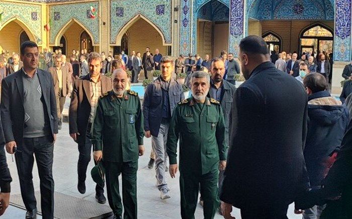 پیکر شهید داوود جعفری با حضور فرمانده کل سپاه تشییع شد