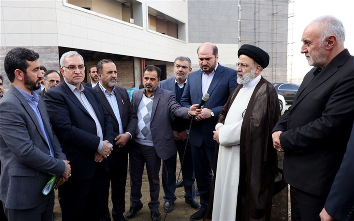 بازدید آیت الله رئیسی از بیمارستان ۴۰۳ تختخوابی در حال احداث اسلامشهر