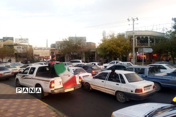 شادی مردم‌تربت جام پس از برد تیم‌ملی فوتبال کشور