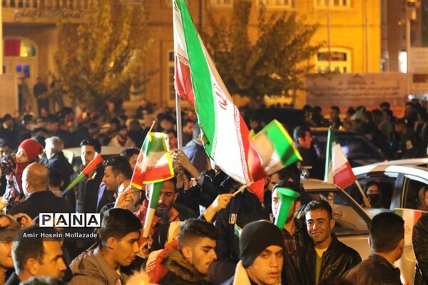 شادی مردم ارومیه پس از بردتیم ملی فوتبال ایران مقابل ولز