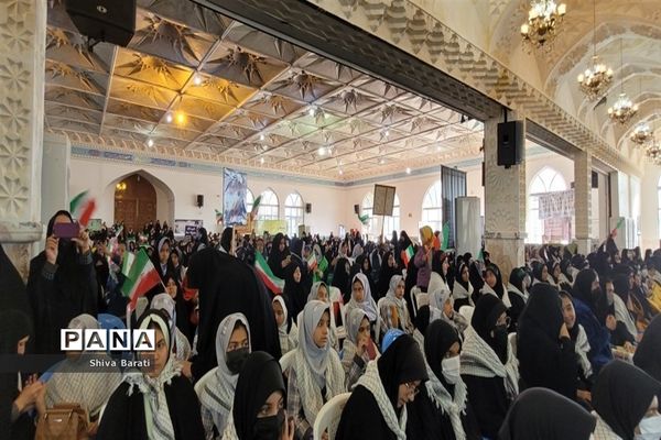 حضور پرشکوه دانش‌آموزان کاشمری در همایش بزرگ اقتدار بسیج