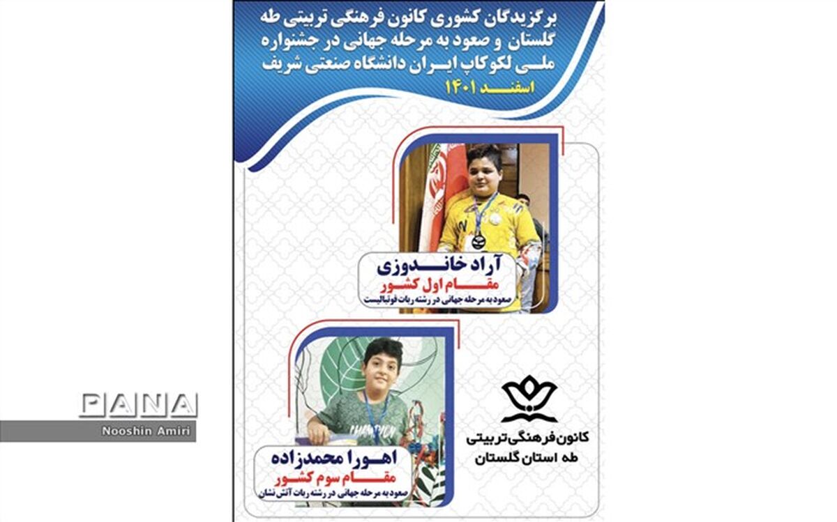 انجمن رباتیک کانون فرهنگی تربیتی طه استان گلستان جهانی شد