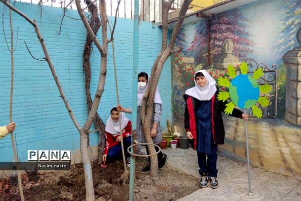 روز درختکاری  و کاشت گل و درخت توسط دانش‌آموزان مدارس ملارد