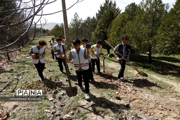 برگزاری آیین درختکاری در اردوگاه دانش‌آموزی آیت الله کمالوند خرم آباد