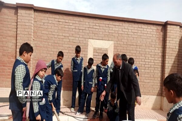 مراسم روز درختکاری در مدرسه جلوه حق و شهدای برکت طغان بخش جوادآباد