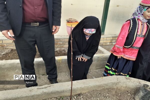 کاشت نهال به یاد شهدا توسط دانش‌آموزان منطقه ۱۳