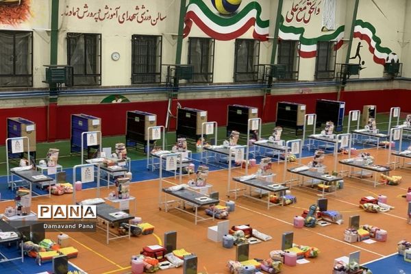 توزیع تجهیزات کامل اتاق بهداشت و اقلام ورزشی مدارس منطقه دماوند