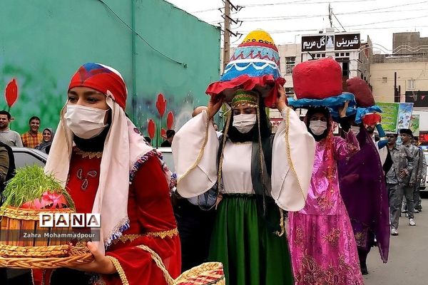 کاروان شادپیمایی و استقبال از نوروز در شهرستان بهارستان