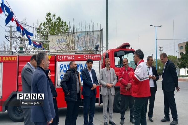 بازدید مسئولان از خدمات هلال‌احمر در صفادشت