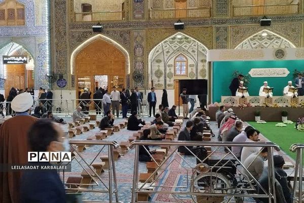 محفل ترتیل‌خوانی قرآن در حرم حضرت امام علی(ع)