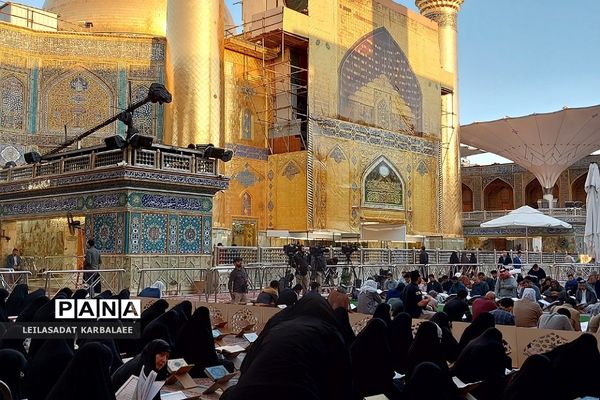 محفل ترتیل‌خوانی قرآن در حرم حضرت امام علی(ع)
