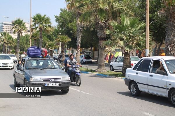 گردشگران نوروزی در ساحل بندر بوشهر-2