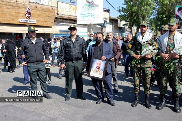 تشییع شهید مدافع حرم میلاد حیدری در شهرستان قرچک