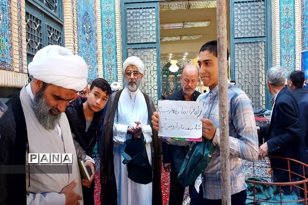 اجتماع بانوان محجبه در حمایت از عفاف و حجاب در نمازجمعه ملارد