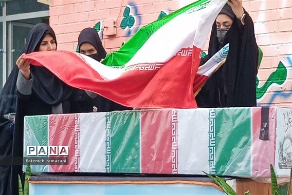 وداع با پیکر شهید گمنام در مدارس ملارد