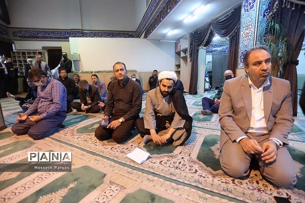 تشییع پیکر شهید گمنام در ساختمان علاقه‌مندان وزارت آموزش و پرورش