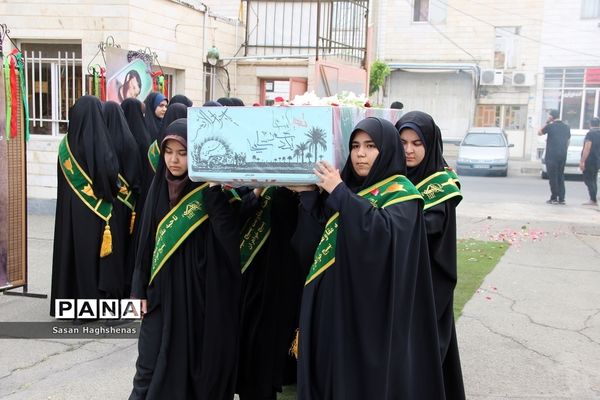 مراسم تشییع پیکر مطهرشهدای گمنام در واحدهای آموزشی اسلامشهر