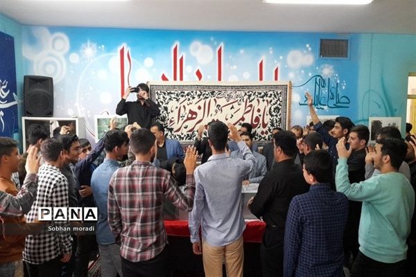 مراسم تشییع پیکر شهید گمنام در مدرسه پسرانه بصام قرچک