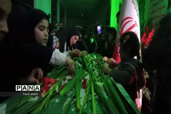مراسم استقبال از شهید گمنام در شهرستان عباس آباد