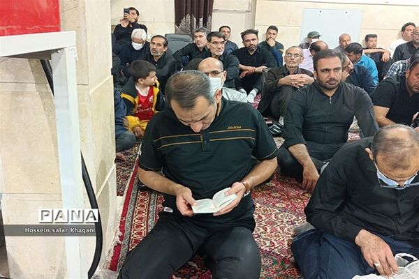 مراسم احیای شب بیست و یکم در حسینیه سیدالشهدای شیراز