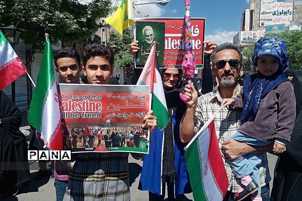 راهپیمایی روز قدس در شهرستان ورامین