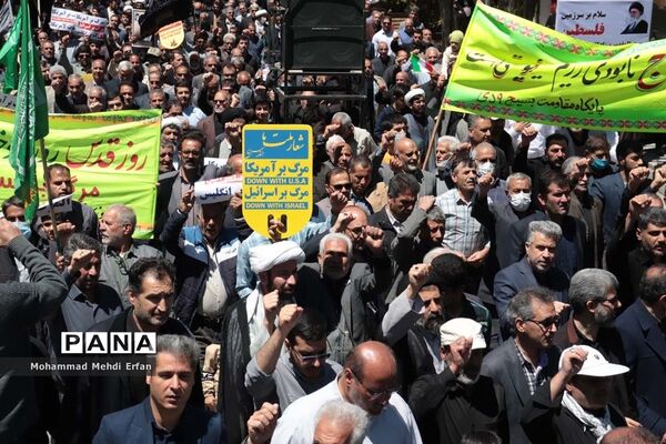 حضور با شکوه مردم آباده در راهپیمایی روز جهانی قدس