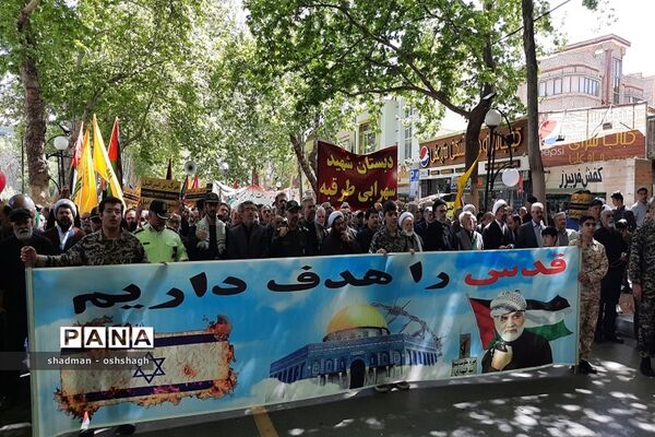 راهپیمایی روز جهانی قدس در شهرستان طرقبه شاندیز