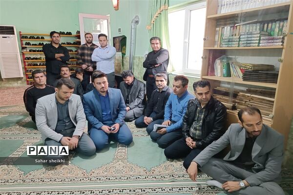 آیین استقبال از پیکر شهید گمنام در آموزش‌و‌پرورش ملارد
