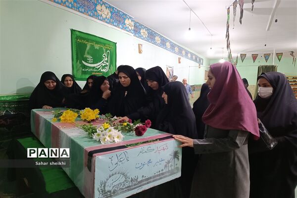 آیین استقبال از پیکر شهید گمنام در آموزش‌و‌پرورش ملارد