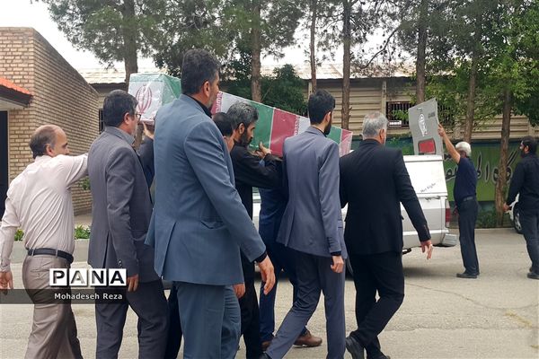 مراسم تشییع پیکر شهید گمنام در منطقه جوادآباد