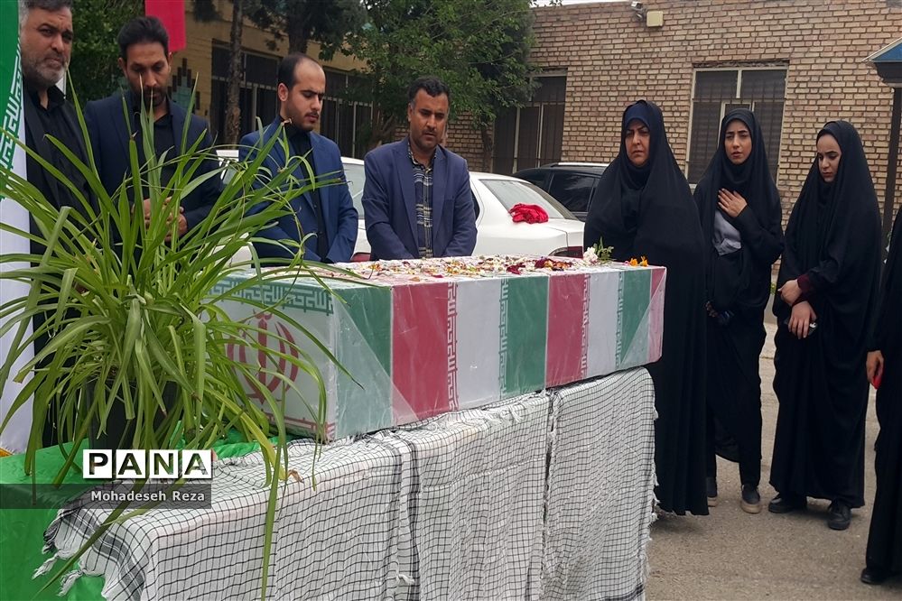 مراسم تشییع پیکر شهید گمنام در منطقه جوادآباد