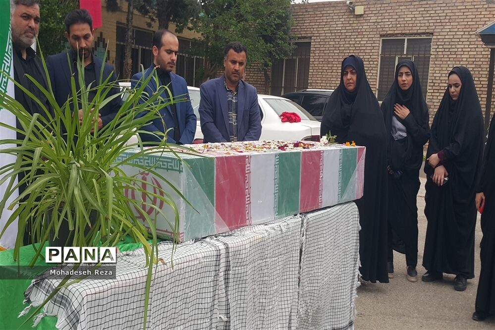 مراسم تشییع پیکر شهید گمنام در منطقه جوادآباد