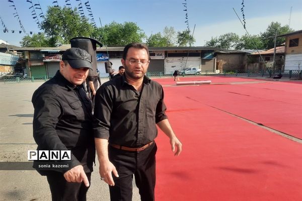 مراسم عزاداری و برپایی سفره افطاری در ساری