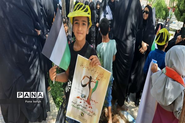 جلوه‌های حضور مردم بصیر و آگاه بافق در راهپیمایی روز قدس