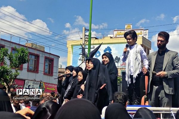 حضور پرشور دهه‌نودی‌ها در راهپیمایی روز قدس شهرستان قرچک