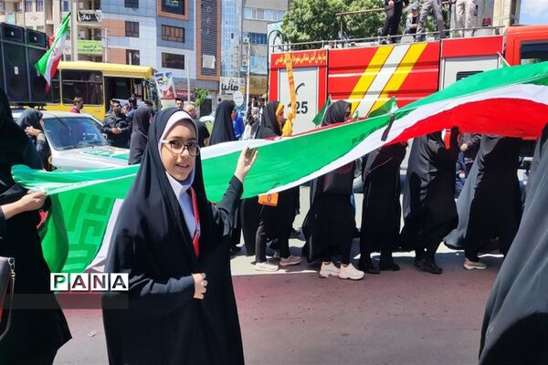 راهپیمایی شکوهمند روز جهانی قدس با حضور پرشور اقشار مختلف مردم شریف و شهید پرور شهرستان قدس