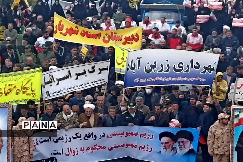 حضور دانش‌آموزان ایجرودی در راهپیمایی روز قدس