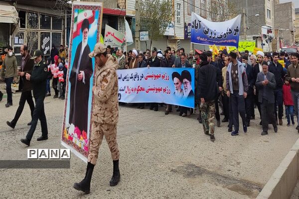حضور دانش‌آموزان ایجرودی در راهپیمایی روز قدس