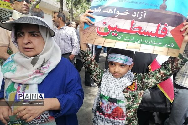 حضور پررنگ کودکان و نوجوانان شیرازی در راهپیمایی روز قدس