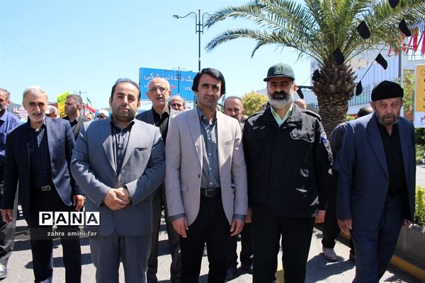 راهپیمایی پرشکوه مردم شریف شهرستان نور در روز قدس