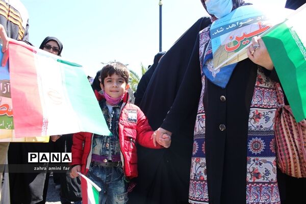 راهپیمایی پرشکوه مردم شریف شهرستان نور در روز قدس